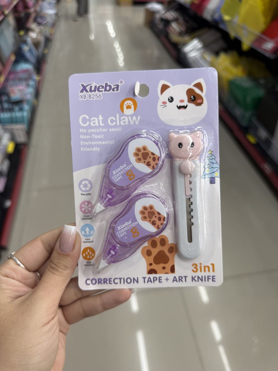 3件套猫咪造型修正带套装