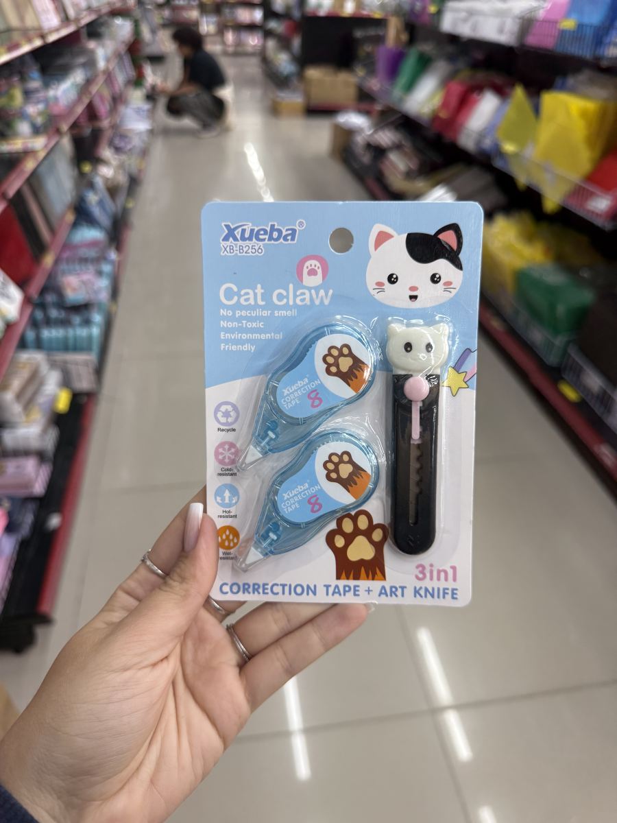 3件套猫咪造型修正带套装