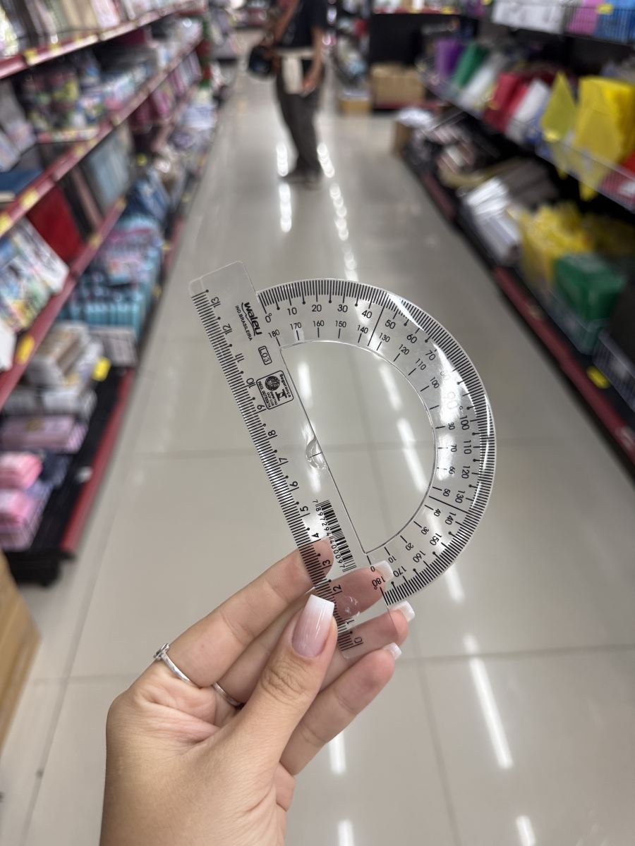 透明塑料量角器 15cm 学生文具 适用于绘图和测量
