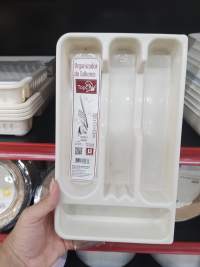 TopChef餐具整理器，塑料材质，适用于厨房收纳，白色，尺寸：28.5x15.5cm