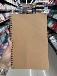 简约螺旋笔记本 A5 棕色封面 适合学生和办公用