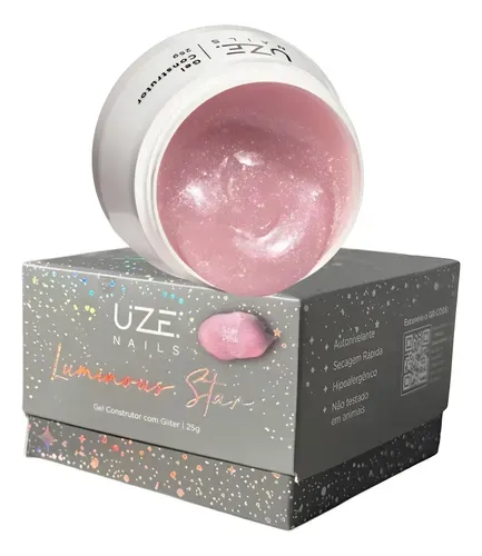 Gel Construtor Luminous Star Pink Uze Nails 25g