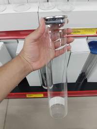 透明玻璃试管，带金属盖，适用于实验室和家庭