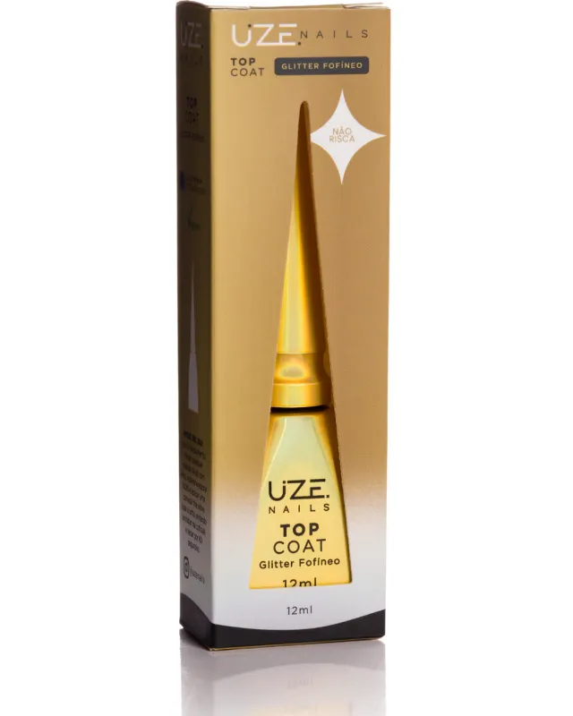 Top Coat Glitter Fofíneo 12ml Uze Nails