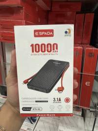 ESPARDA 10000mAh移动电源，带数据线，快速充电，型号BTE-82