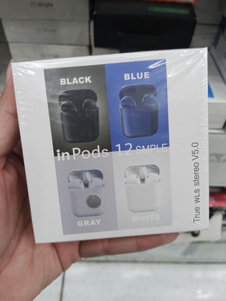 inPods 12 蓝牙耳机，V5.0，黑色/蓝色/灰色/白色可选，真无线立体声