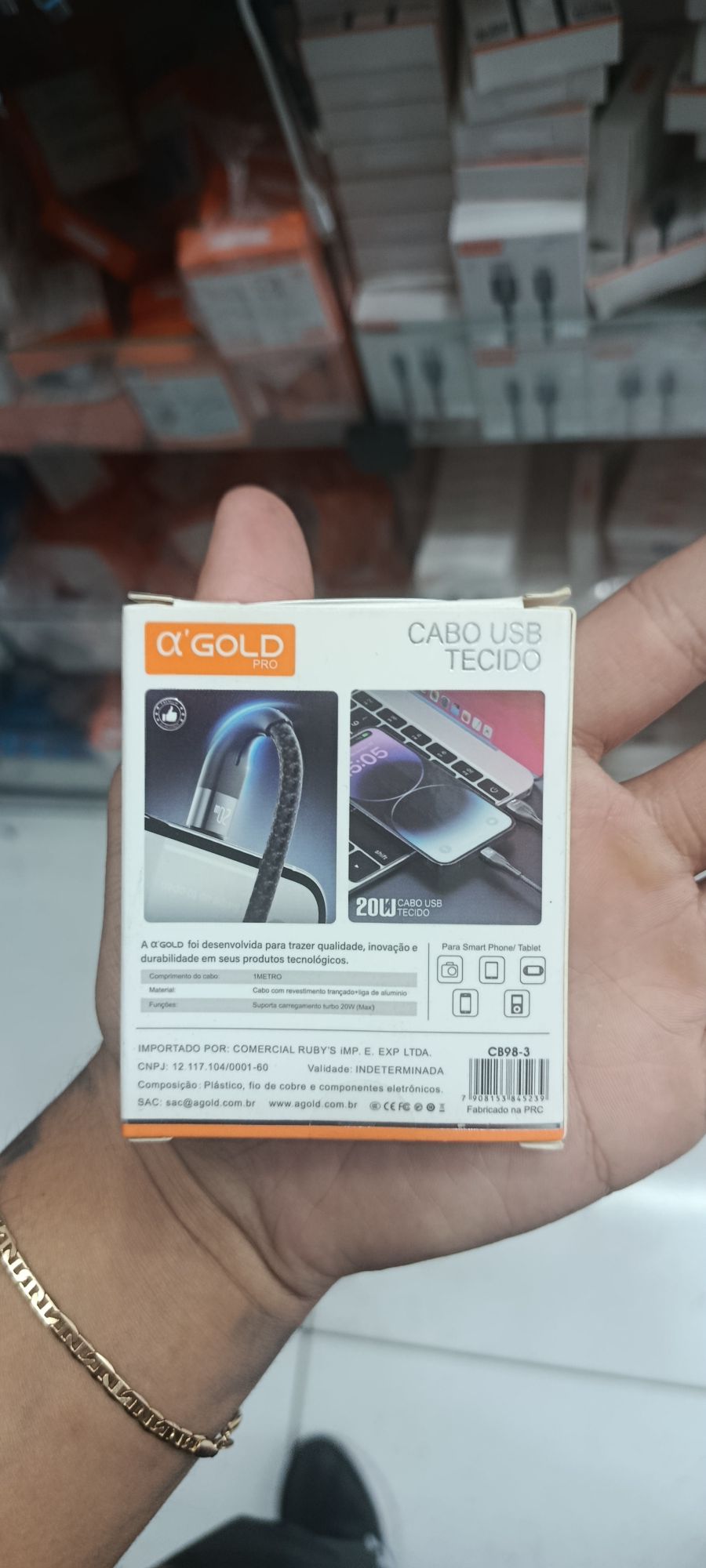 α GOLD 20W Turbo 织物类型C数据线 CB98-3
