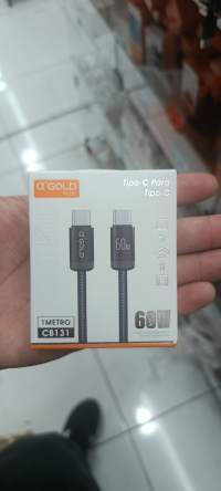 αGOLD Plus 1米60W Type-C数据线，适用于Type-C设备