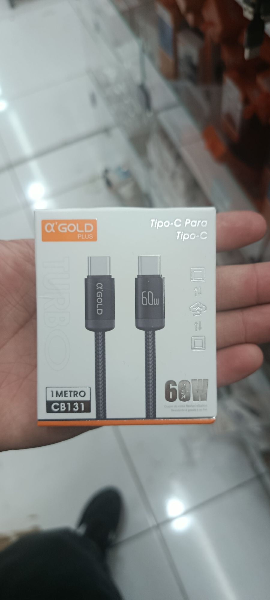 αGOLD Plus 1米60W Type-C数据线，适用于Type-C设备