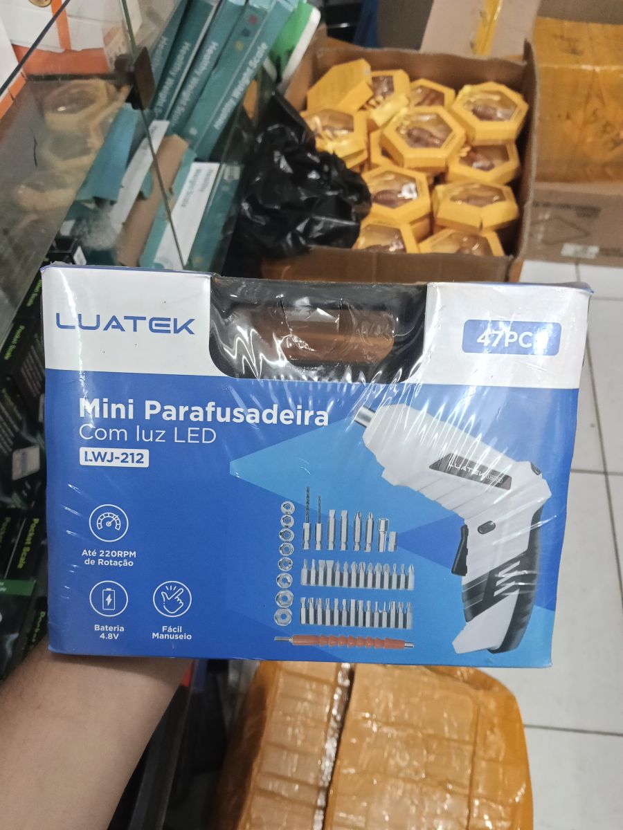 LUATEK迷你电动螺丝刀套装，带LED灯，47件，型号LWJ-212