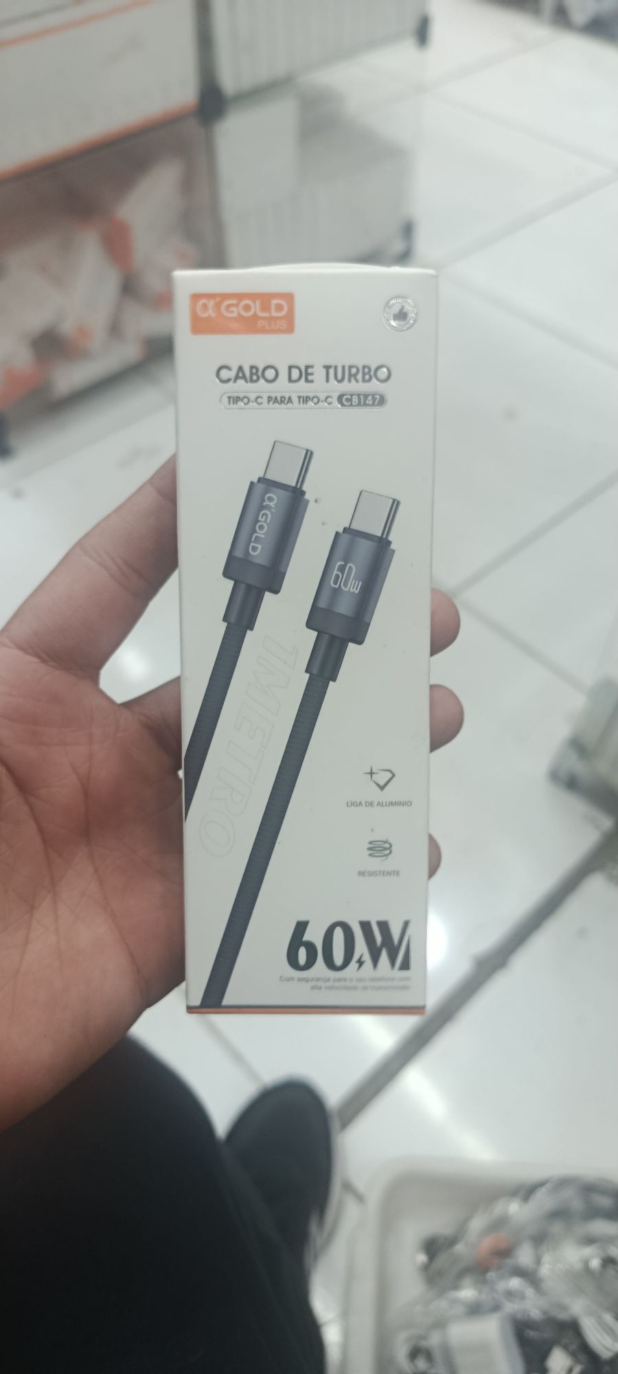 α GOLD 60W Type-C快充数据线，适用于Type-C设备