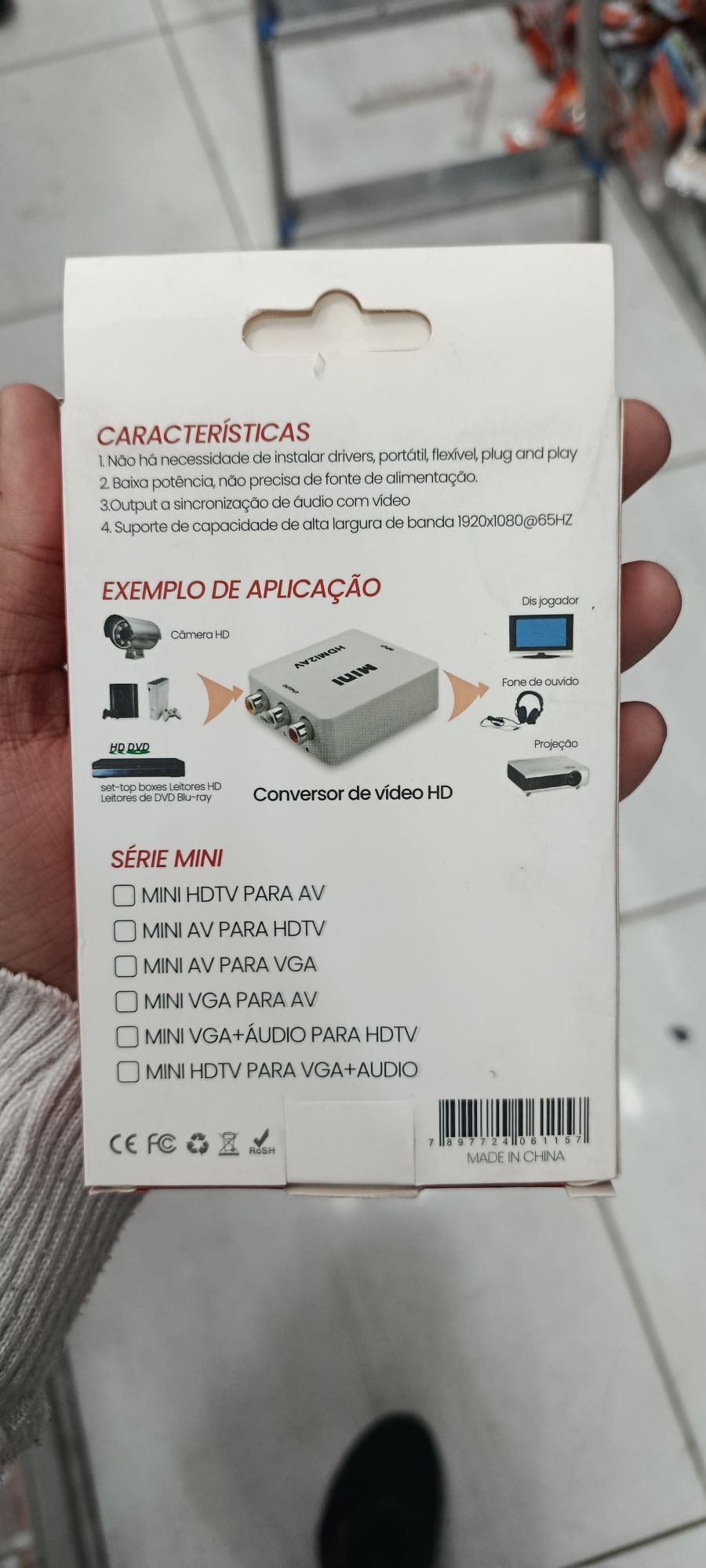 KAP HDMI转AV视频转换器 1080P高清迷你款