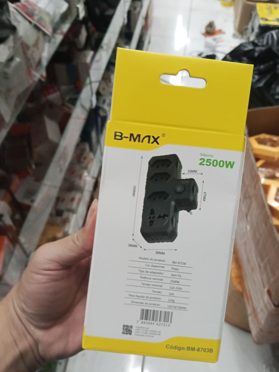 B-MAX 2500W插座适配器，10A，适用于多种设备
