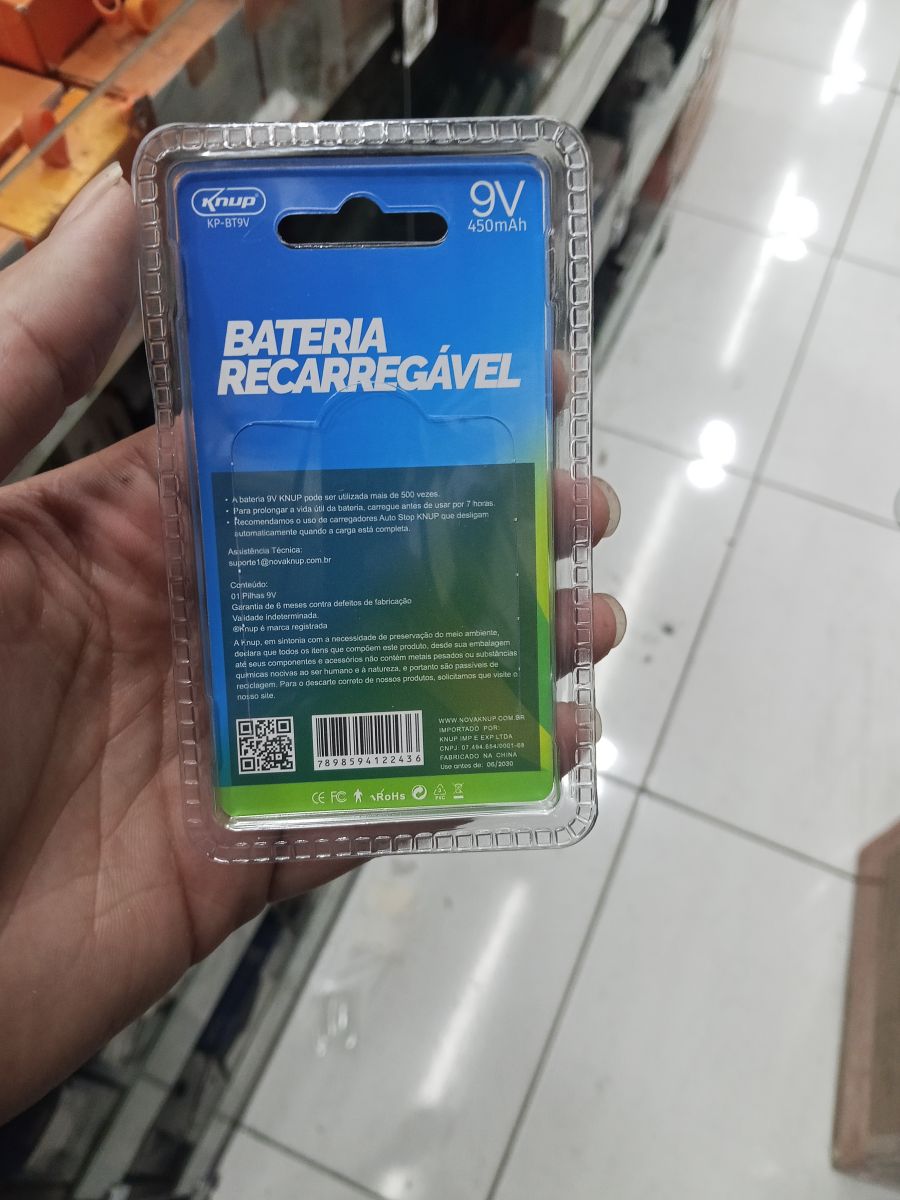 Knup 9V可充电电池 450mAh