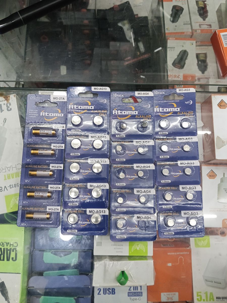 Atomo碱性电池10个装，适用于多种设备，型号多样，持久耐用