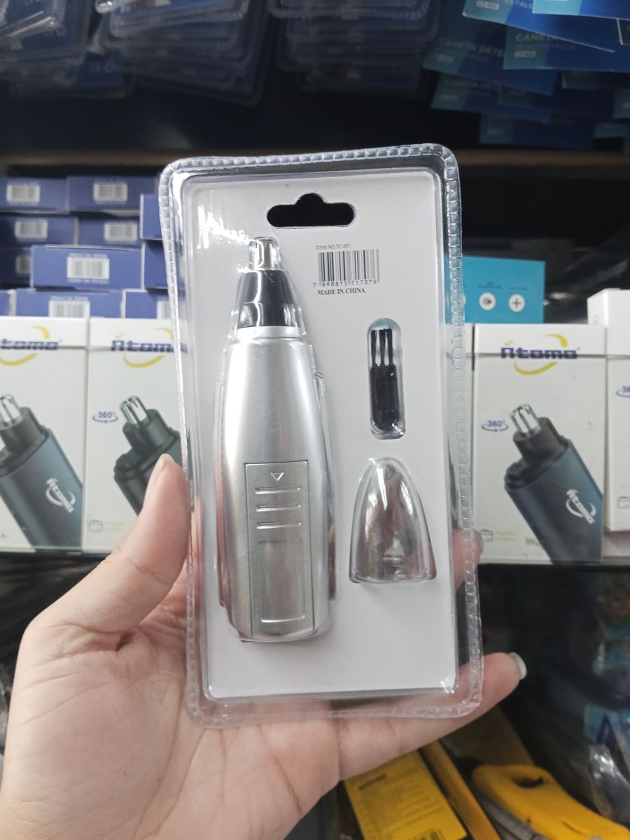 ALTO电动鼻毛修剪器，便携式剃须用品，银色，适合旅行使用