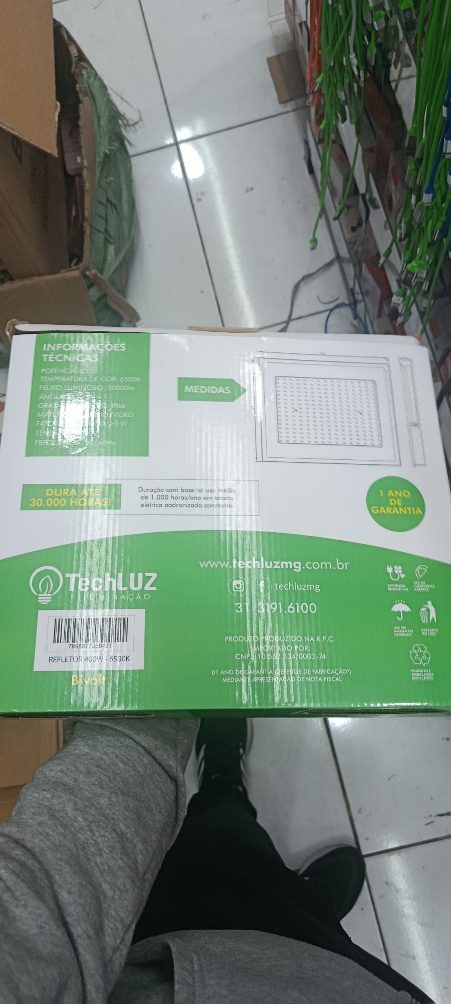TechLuz 400W LED投光灯，超亮，节能90%，适用于室内外照明