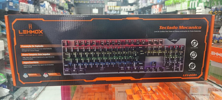 LEHMOX机械键盘 RGB背光 104键 游戏键盘