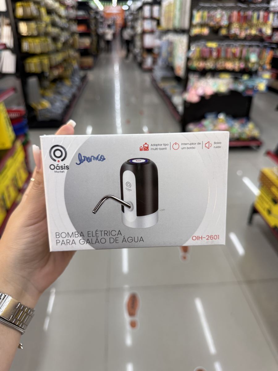 Oásis 电动水泵 OIH-2601，适用于水瓶，便捷设计，黑色