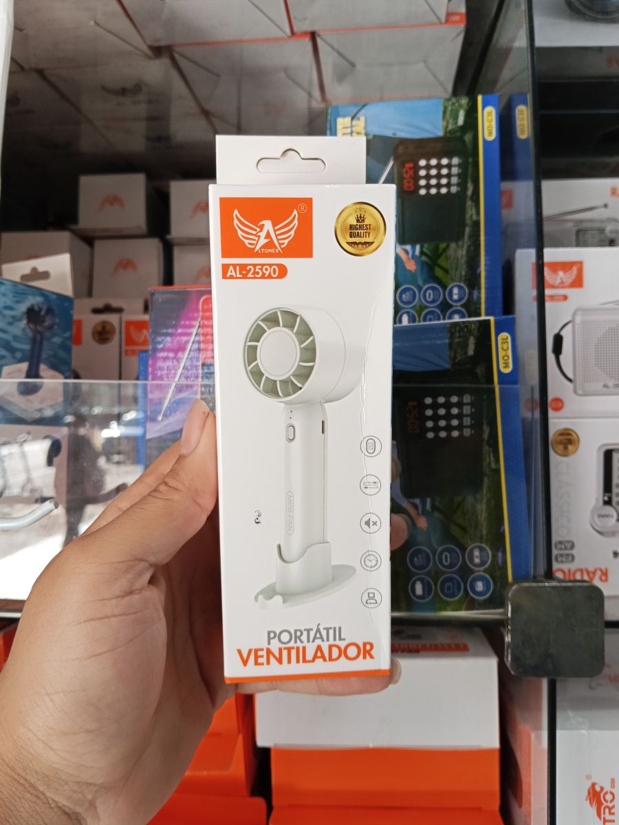 便携式风扇 AL-2590，白色，适合家庭和户外使用