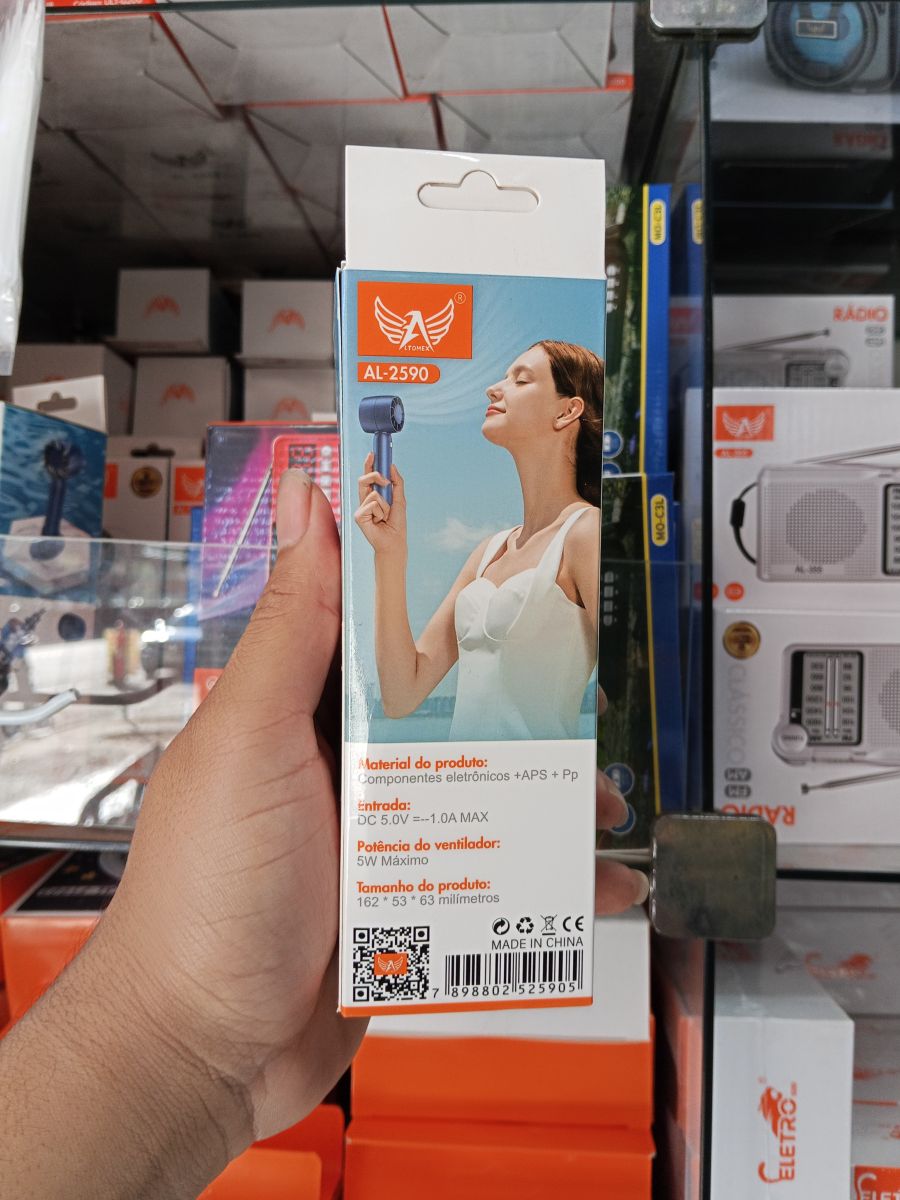 便携式风扇 AL-2590，白色，适合家庭和户外使用