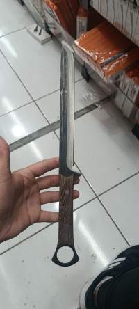 木柄刀具，锋利不锈钢刀，适合户外露营和厨房使用