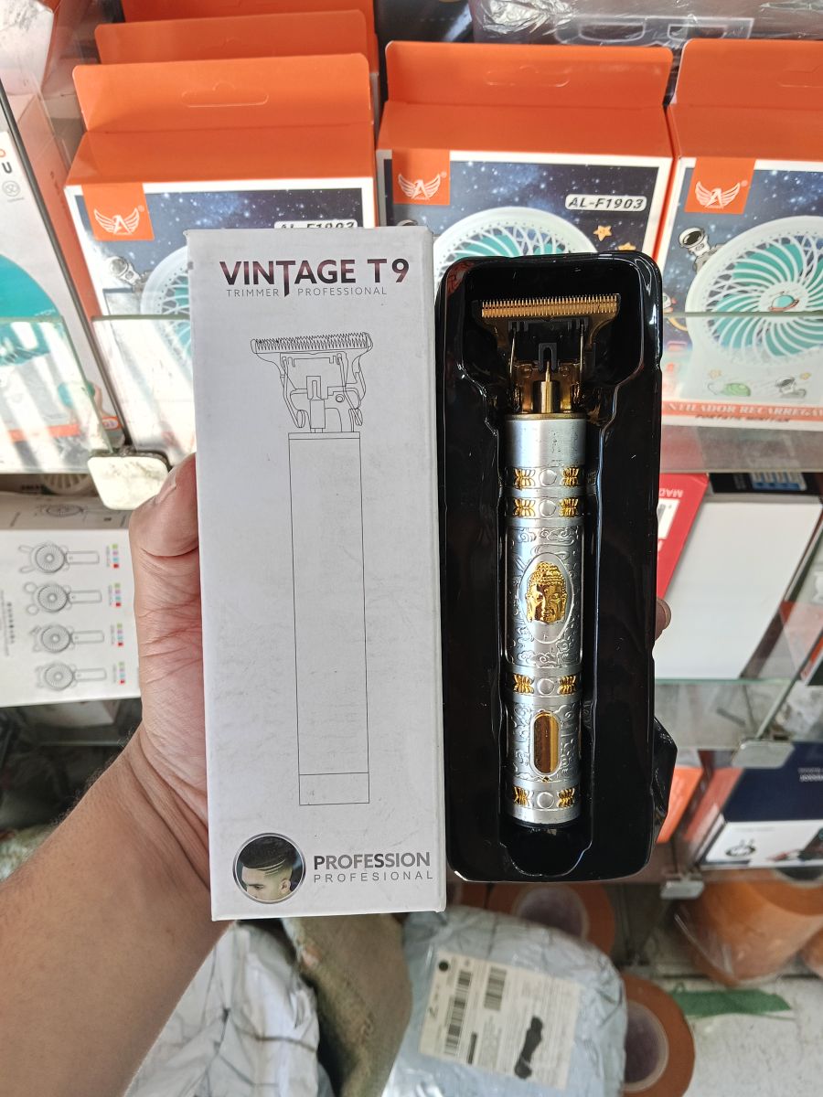 VINTAGE T9 专业理发器，金属外壳，复古设计，适合修剪和造型