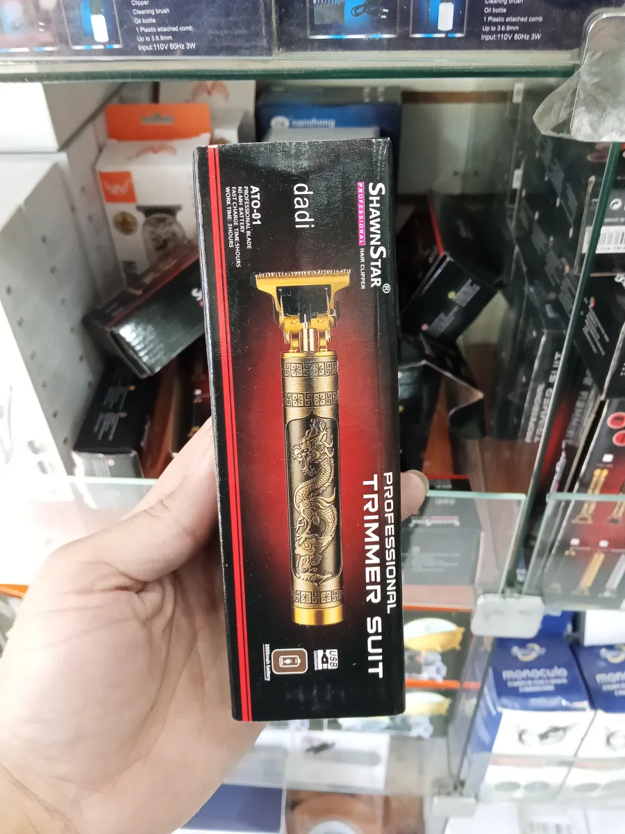 ShawnStar专业理发器套装，金色龙纹设计，USB充电，适合男士