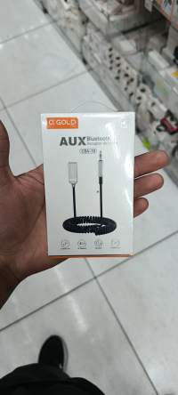 αGOLD AUX蓝牙接收器 CBA-10，适用于音频设备，便携设计，黑色