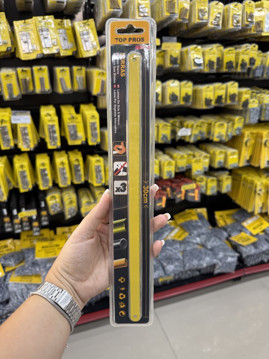 TOP PROS 30cm 精密直尺，黄色，适用于测量和绘图