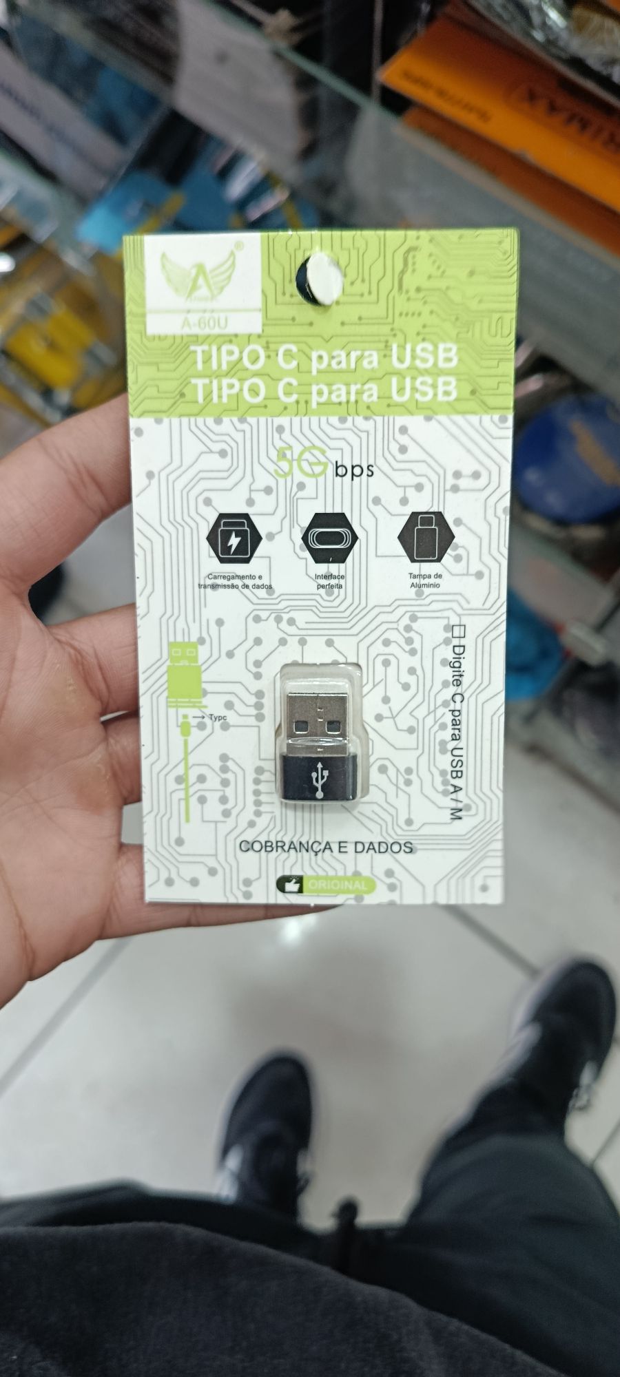 USB-C转USB适配器，适用于数据传输，品牌：A60U