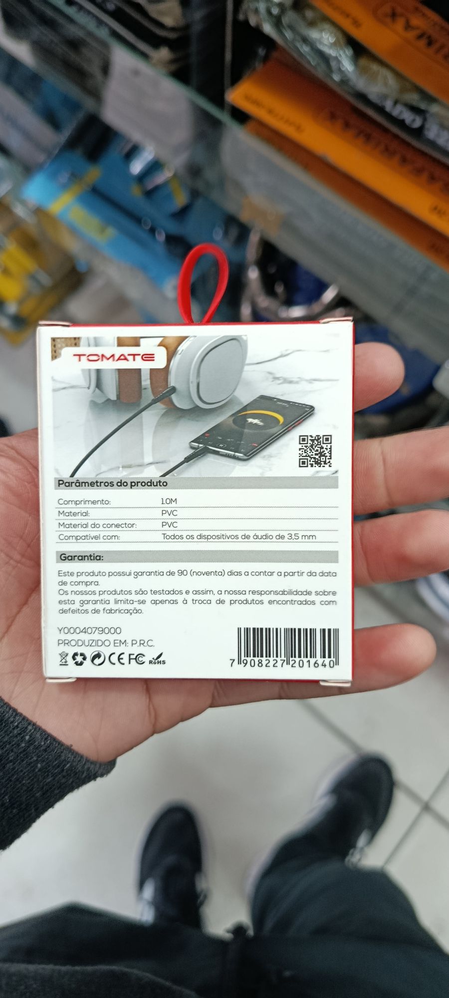 TOMATE 3.5mm音频线，适用于各种设备，黑色，1米