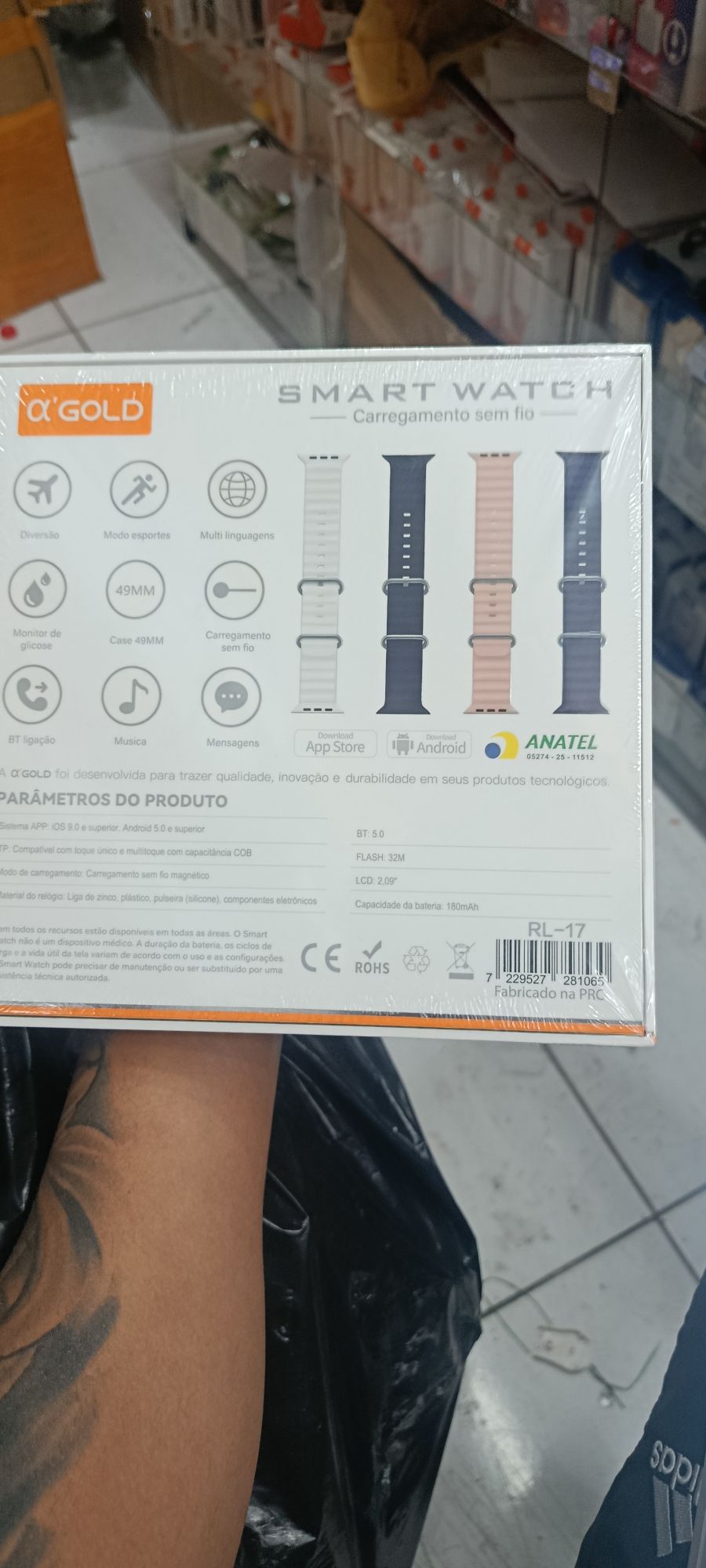 αGOLD RL17 智能手表，超AMOLED屏幕，粉色与黑色可选，运动健康监测
