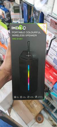 IMENSO便携彩色无线音箱 IMS-S1001，蓝牙音响，带LED灯，黑色