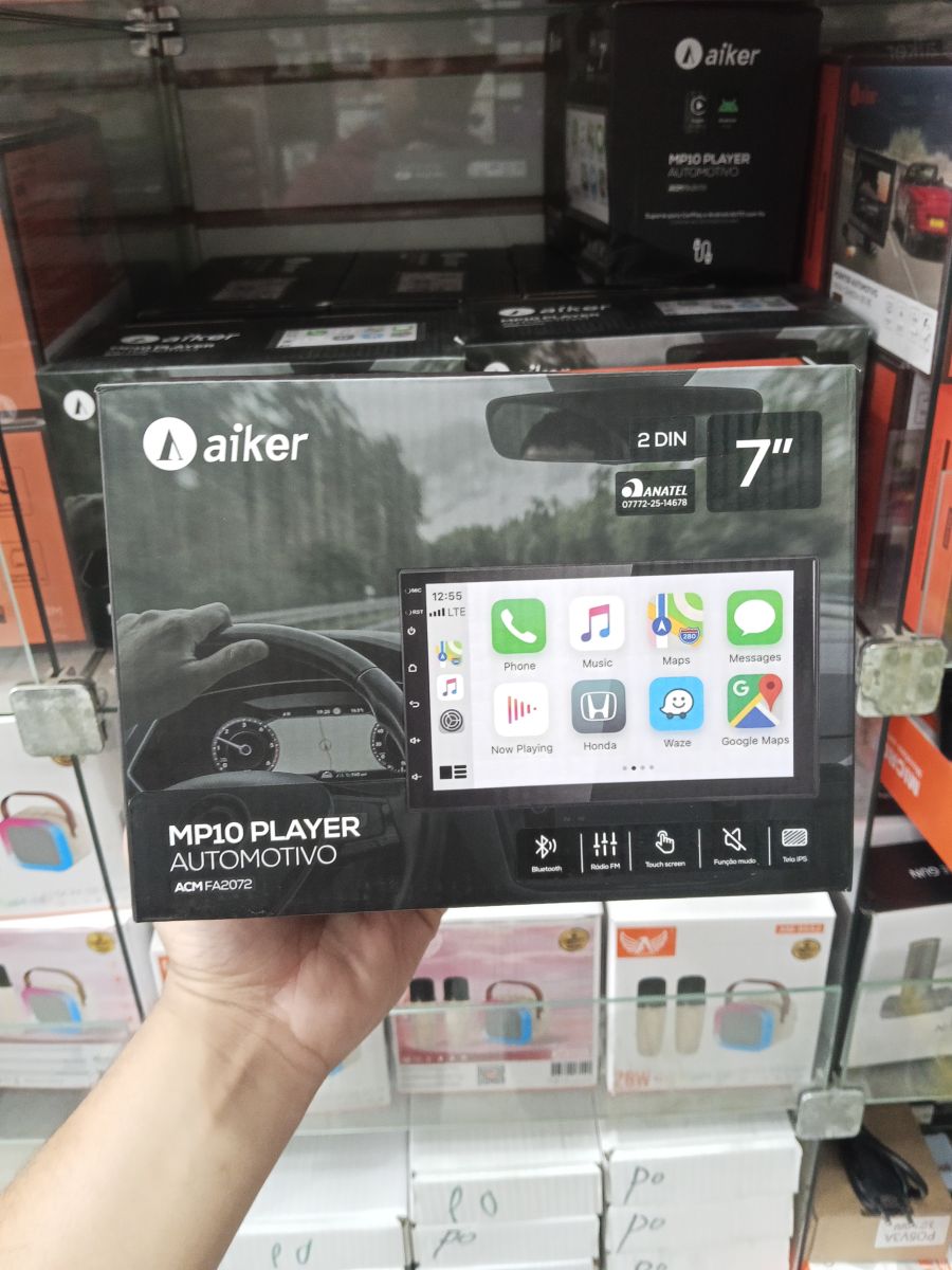 Aiker 7寸汽车MP10播放器，2 DIN，蓝牙音箱，支持导航与多媒体播放