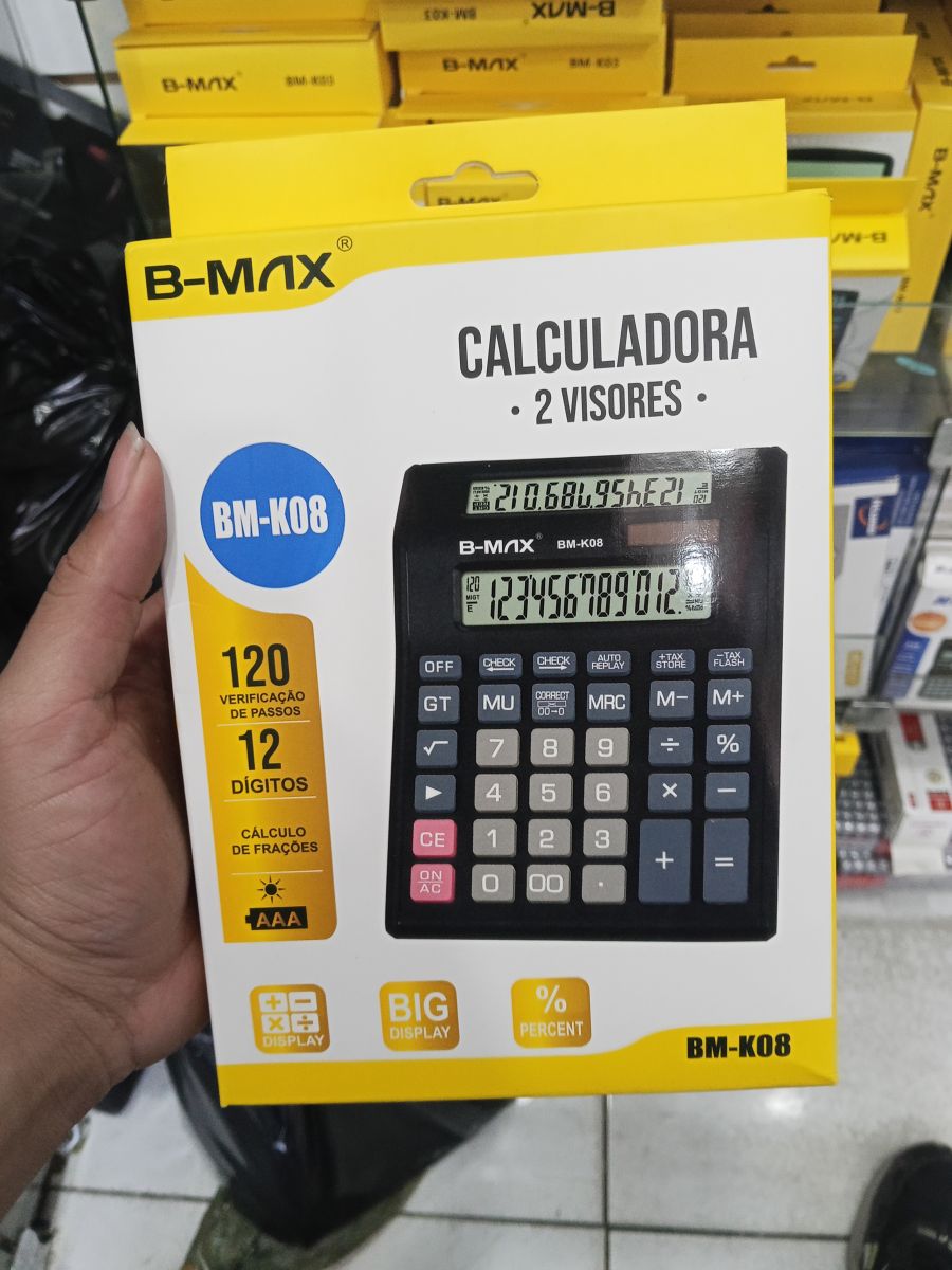 B-MAX 计算器 2个显示屏 12位大屏幕 防震防摔