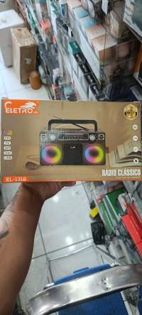 ELETRO经典蓝牙音箱 EL-1318，支持USB/SD卡/FM收音，炫彩灯光效果