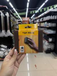 TOP PROS 砂纸块，100号，适用于打磨和抛光，耐用，适合木材和金属