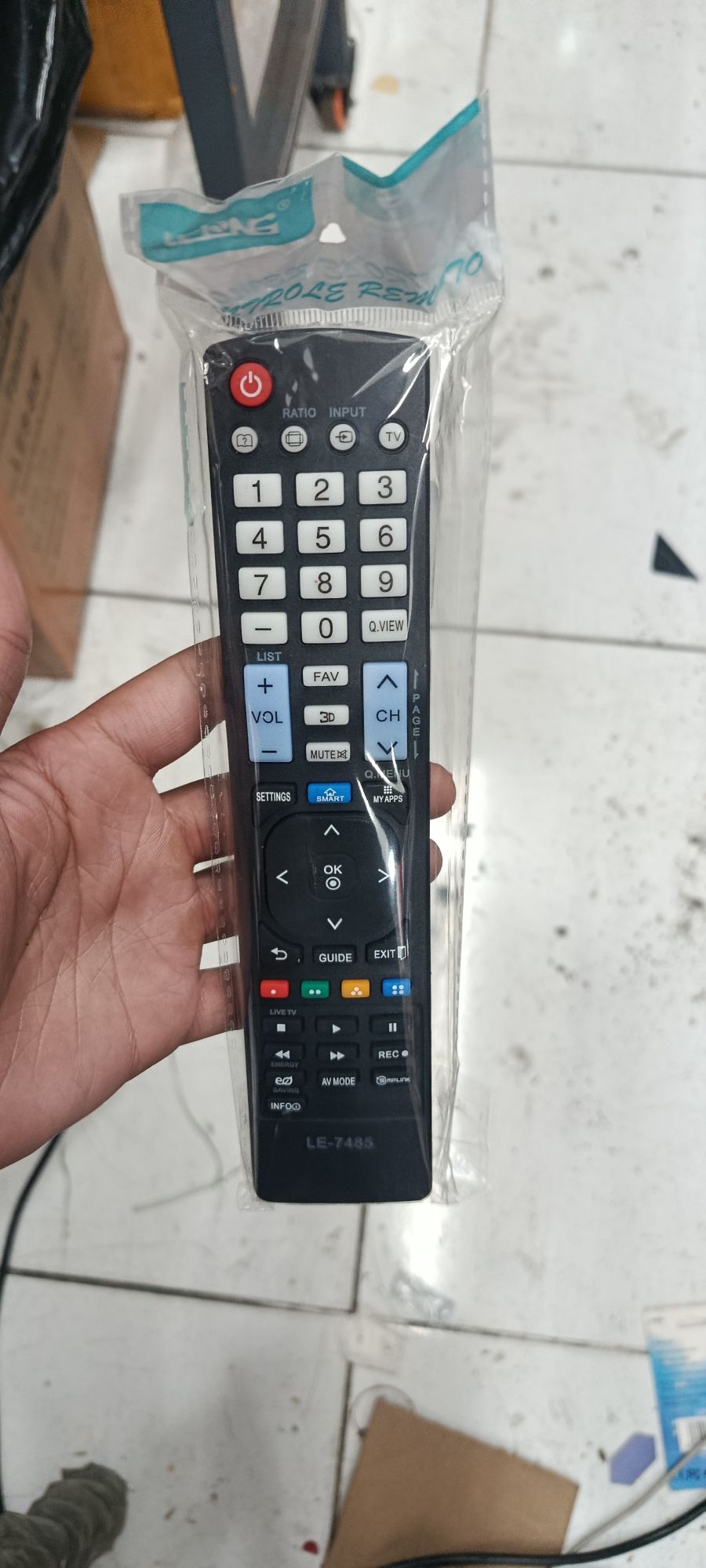 LE-7027遥控器，适用于多种设备，黑色，功能齐全