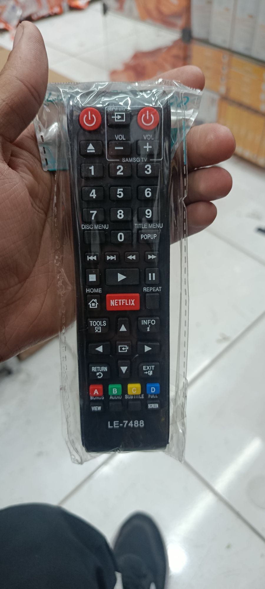 通用电视遥控器 Samsung，黑色，适用于多种品牌