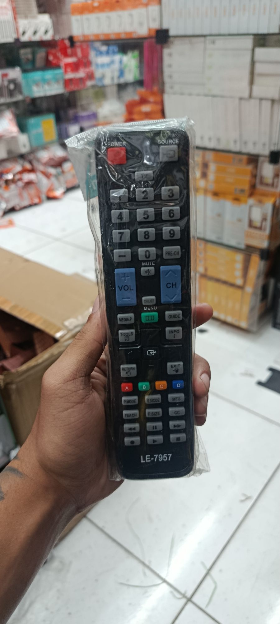 通用电视遥控器 Samsung，黑色，适用于多种品牌