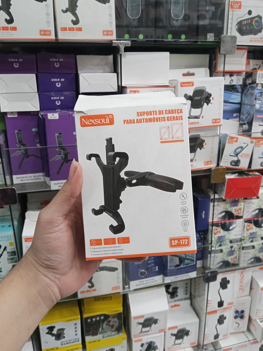 Nexsou SP-172 汽车通用头枕支架，黑色，稳固耐用