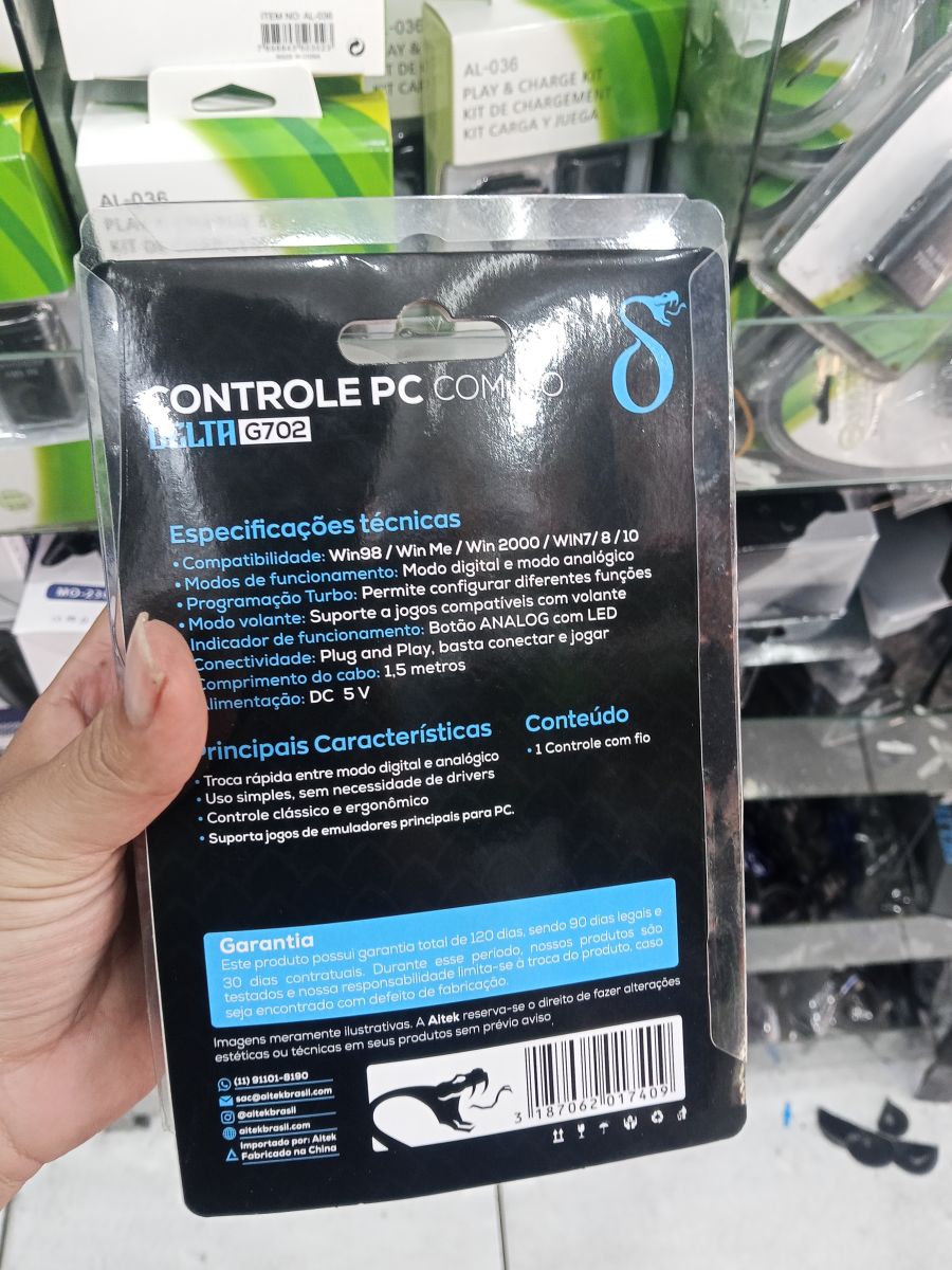 有线PC游戏手柄，Delta品牌，适用于电脑游戏，黑色