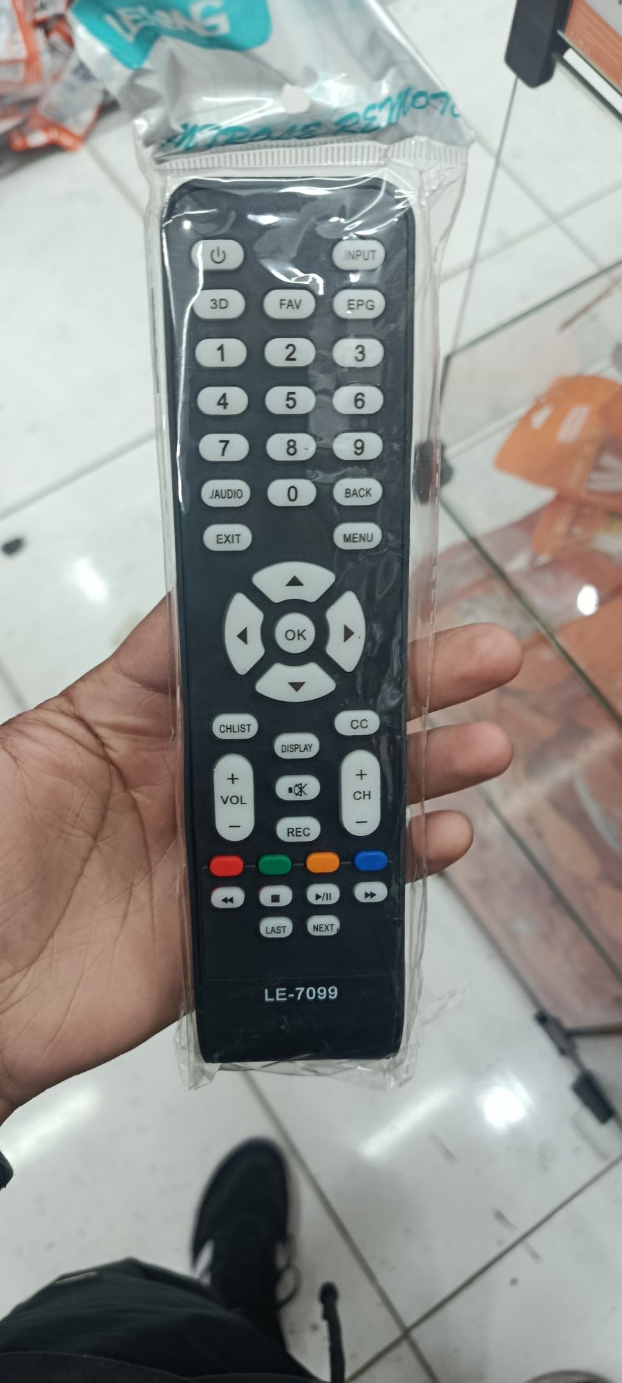 遥控器 ，适用于智能电视，支持Netflix、DAZN、Deezer，黑色