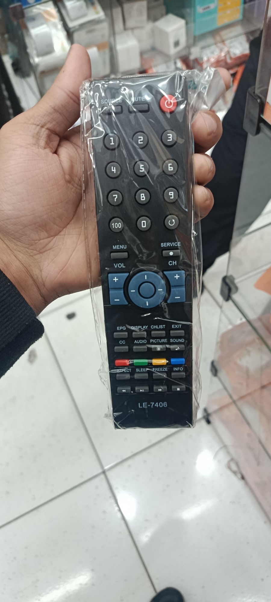 遥控器 ，适用于智能电视，支持Netflix、DAZN、Deezer，黑色