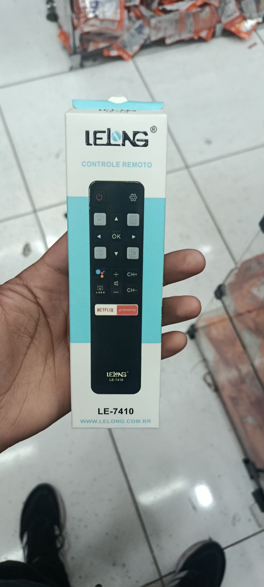 LELONG LE-7410 TCL 遥控器，兼容多种设备，带Netflix快捷键，黑色