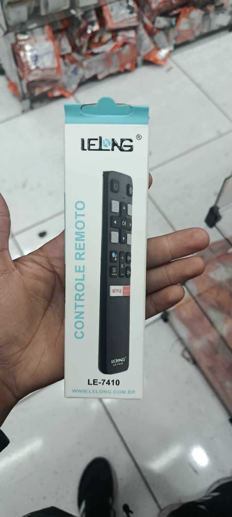 LELONG LE-7410 TCL 遥控器，兼容多种设备，带Netflix快捷键，黑色