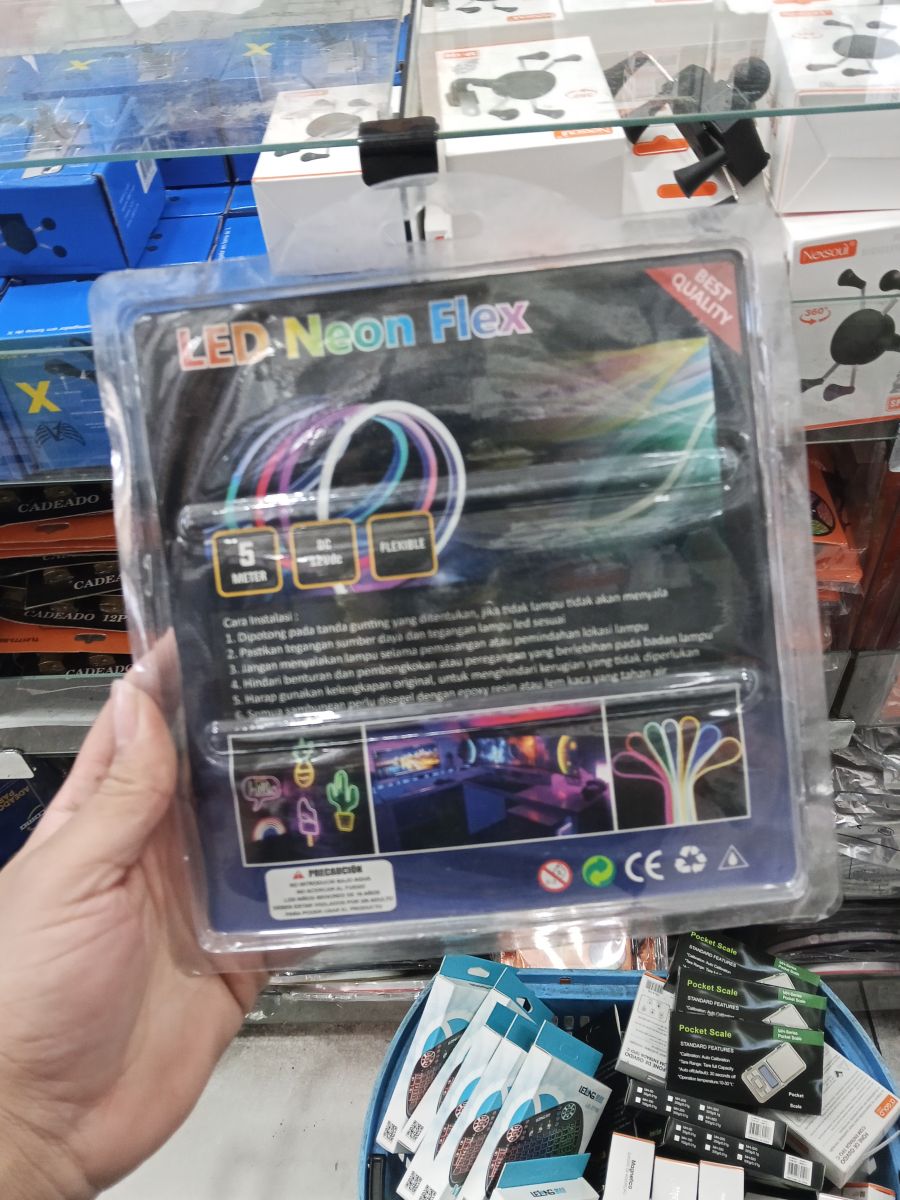 霓虹LED灯带 5米 12V 黄色