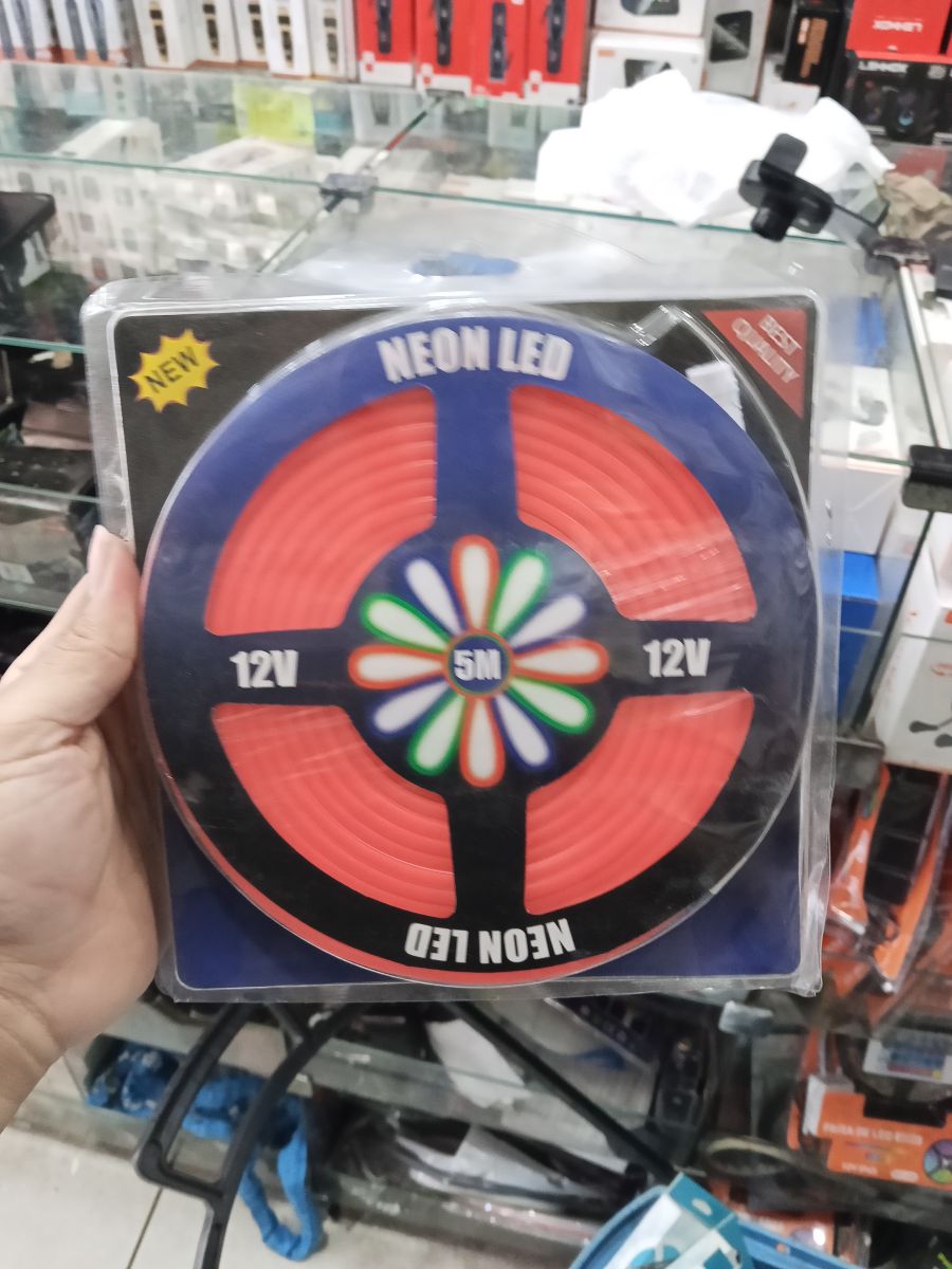 霓虹LED灯带 12V 5米 红色，适用于室内外装饰