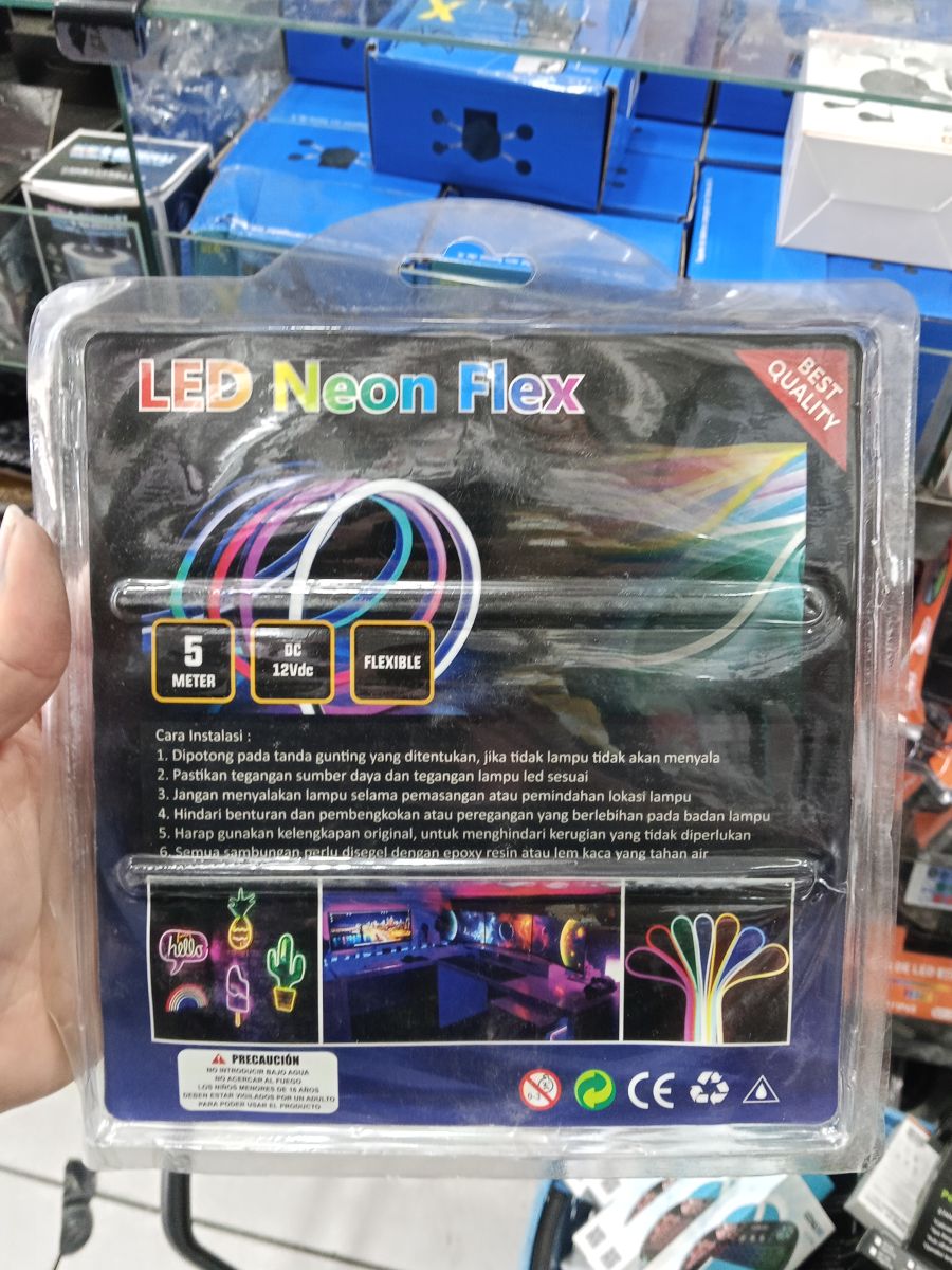 霓虹LED灯带 12V 5米 红色，适用于室内外装饰
